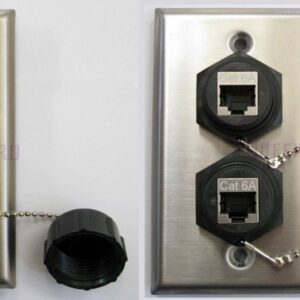 CAT6A Outdoor Ethernet Wall Plate Weatherproof IP67 RJ45